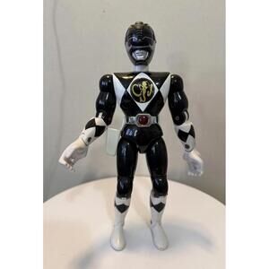 Vintage 1995 Bandai Mighty Morphin Power Rangers, Black Ranger, 8"